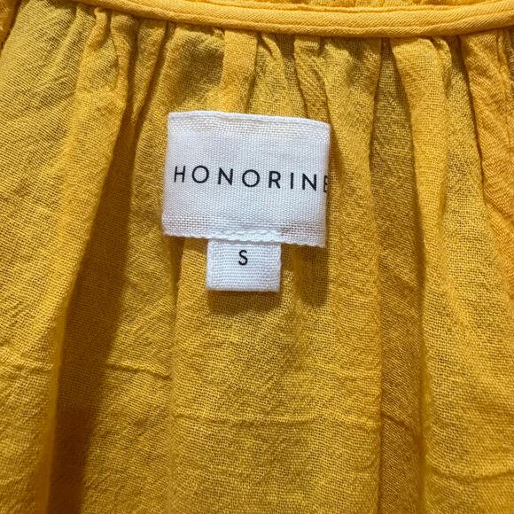 HONORINE Cosette Top In Yellow Size Small - Picture 3 of 4